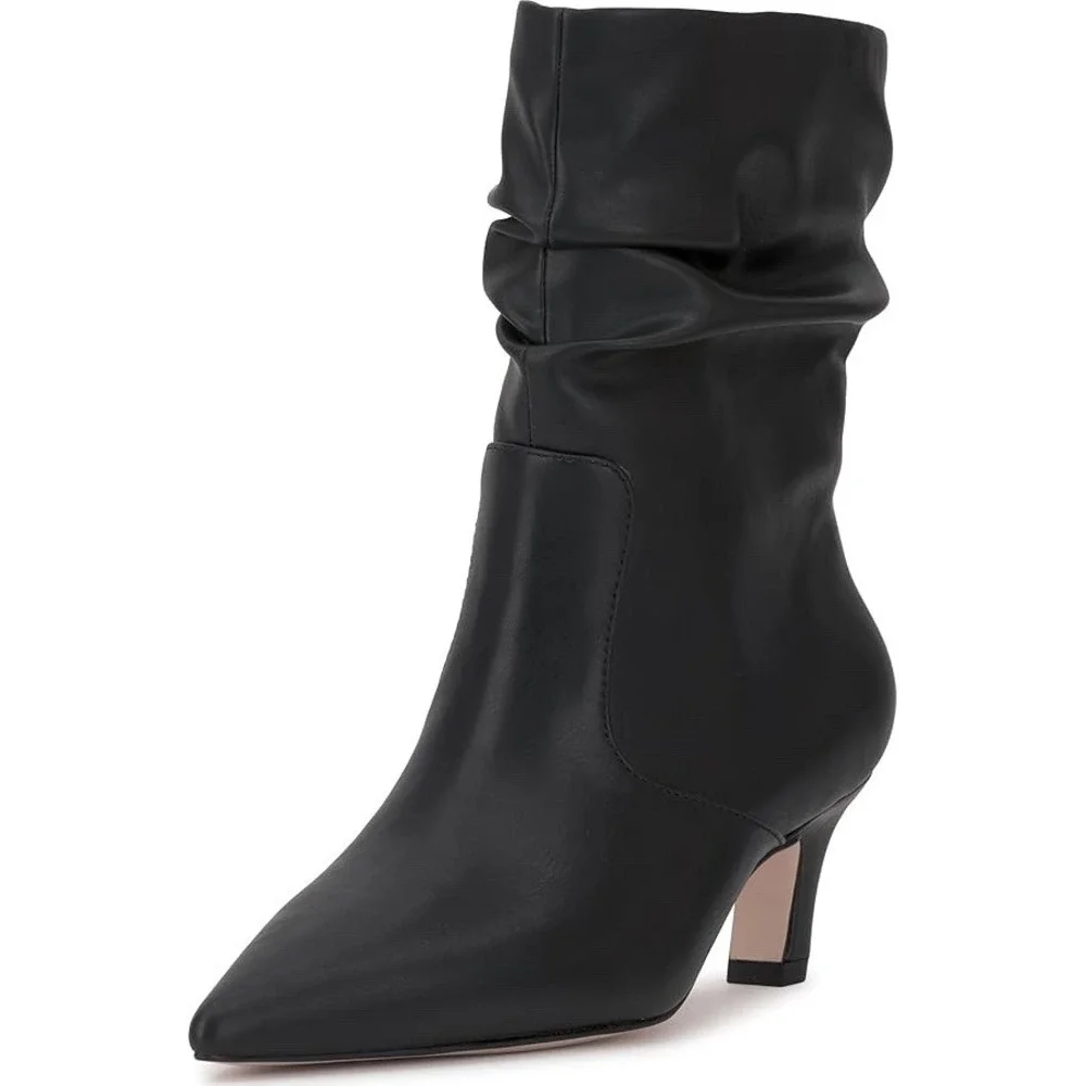 NWOB Jessica Simpson womens Vyluna Kitten Heel Slouch‎ Booties Black Size 7